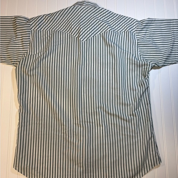 Vintage Ruddock Western stripped Pearl Snap shirt neck size 18 - Picture 4 of 5